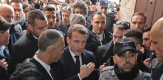 مشادة كلامية بين ماكرون وعناصر شرطة إسرائيليين في القدس