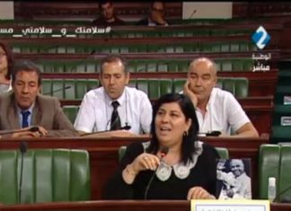 فيديو..عبير موسي:”لن نفرط في مدنية الدولة وبالمرصاد لكم والخوانجية على برّة”..والغنوشي يضحك