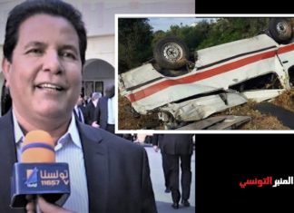 مالك قناة تونسنا يتعرض لحادث مرور إثر انفجار إطار السيارة