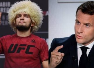 حبيب يوجه إهانات لماكرون باللغة العربية بسبب النبي محمد مع صورة مسيئة