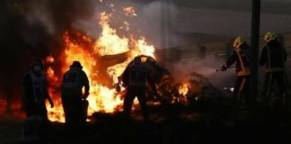 السيارة صارت نصفين واحترقت.. حادث مروع في فورمولا 1