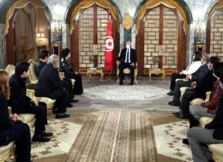 قيس سعيد يستقبل وفدا عن الكتلة الديمقراطية