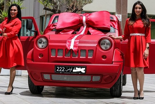 أوريدو تحتفل بتسليم سيارة Wallys Car