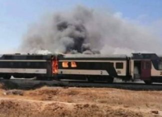 اندلاع حريق في عربة قطار مسافرين متجه إلى الكاف