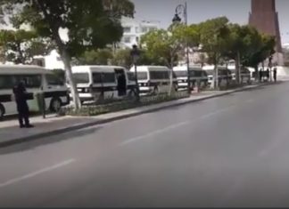 تعزيزات أمنية مشددة في شارع الحبيب بورقيبة(فيديو)