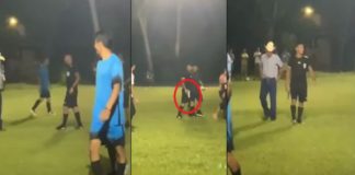 حكم يطلق النار نحو أحد اللاعبين أثناء مباراة (فيديو)