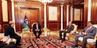 محمد المنفي يستقبل عثمان الجرندي في طرابلس