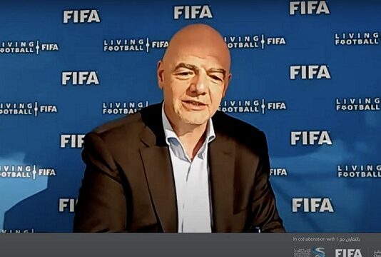رئيس الإتحاد الدولي لكرة القدم يؤكد: “الاستعدادات لبطولة كأس العالم FIFA قطر 2022™هي الأفضل على الإطلاق” خلال مشاركته في سلسلة محاضرات المدينة التعليمية التابعة لمؤسسة قطر