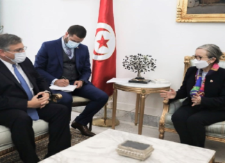 رئيسة الحكومة تستقبل السفير الأمريكي بتونس