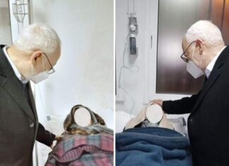 راشد الغنوشي يعود مصابي حادثة حرق مقر حركة النهضة