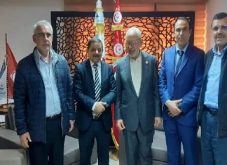 وفد من حزب المؤتمر من أجل الجمهورية يؤدي زيارة إلى راشد الغنوشي