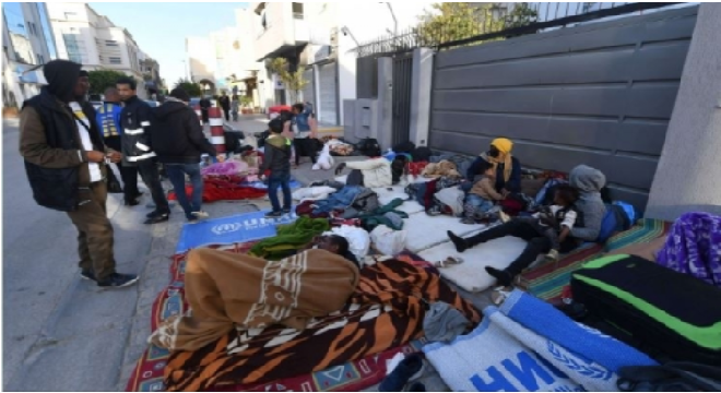 محتجين أفارقة