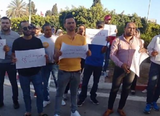 غلق معرض سوسة للأثاث بالقوة العامة واعتصام العارضين والأعوان