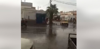 (صور) تطاوين: نزول الأمطار بكميات هامة