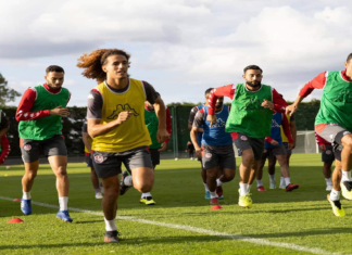 (بالصور) آخر حصة تدريبية للمنتخب قبل مقابلته مع البرازيل