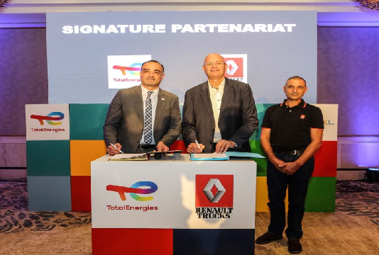 عقد شراكة: شركة توتال للطاقات التسويق تونس وشركة النقل للسيارات ممثلة بشركة Renault Trucks