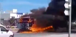 (فيديو) إنفجار شاحنة غاز ببرج العامري
