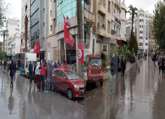 مسيرة جامعة النقل: غلق شارع الولايات المتحدة بالحواجز الحديدية والأمنية
