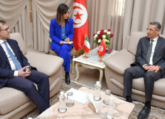وزير الداخلية يستقبل سفير ايطاليا بتونس