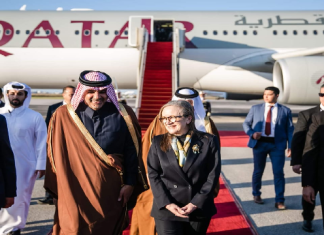 (صور) بودن تستقبل رئيس مجلس الوزراء ووزير الداخلية القطري