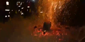 بالفيديو… وزير الصحة التركي ينجو بأعجوبة من كرة لهب ضخمة سقطت أمامه أثناء تفقده مواقع متضررة من الزلزال