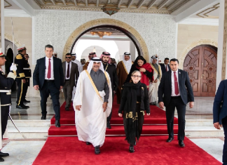 بودن تُودّع رئيس مجلس الوزراء القطري والوفد المرافق له