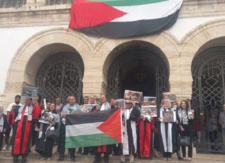 وقفة احتجاجية للقضاة نصرة للشعب الفلسطيني