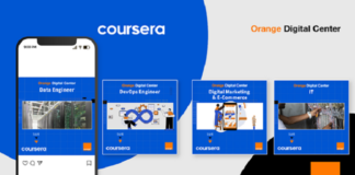 تعاون ثنائي مشترك بين مركز أورنج للابتكار والتطوير الرقمي Orange Digital Center ومنصّة Coursera العالمية لتقديم دورات تدريبية مجانية معتمدة في المهن الرقمية الجديدة