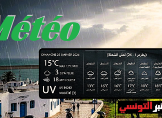 تفاصيل أحوال الطقس ليوم الأحد 25 جانفي 2026 والأسبوع المقبل