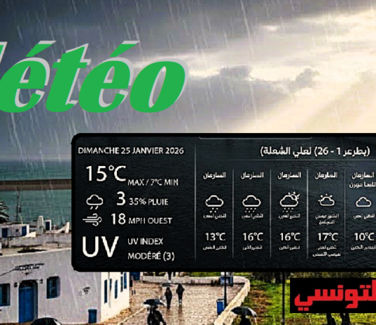 تفاصيل أحوال الطقس ليوم الأحد 25 جانفي 2026 والأسبوع المقبل
