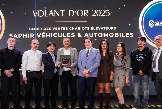 جوائز Volants d’Or 2025: شركة سافير للمركبات والسيارات تُتوَّج رائدة مبيعات الرافعات الشوكية في تونس