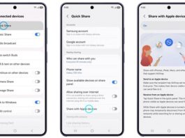 سامسونج تضيف دعم AirDrop إلى ميزة Quick Share في سلسلة Galaxy S26